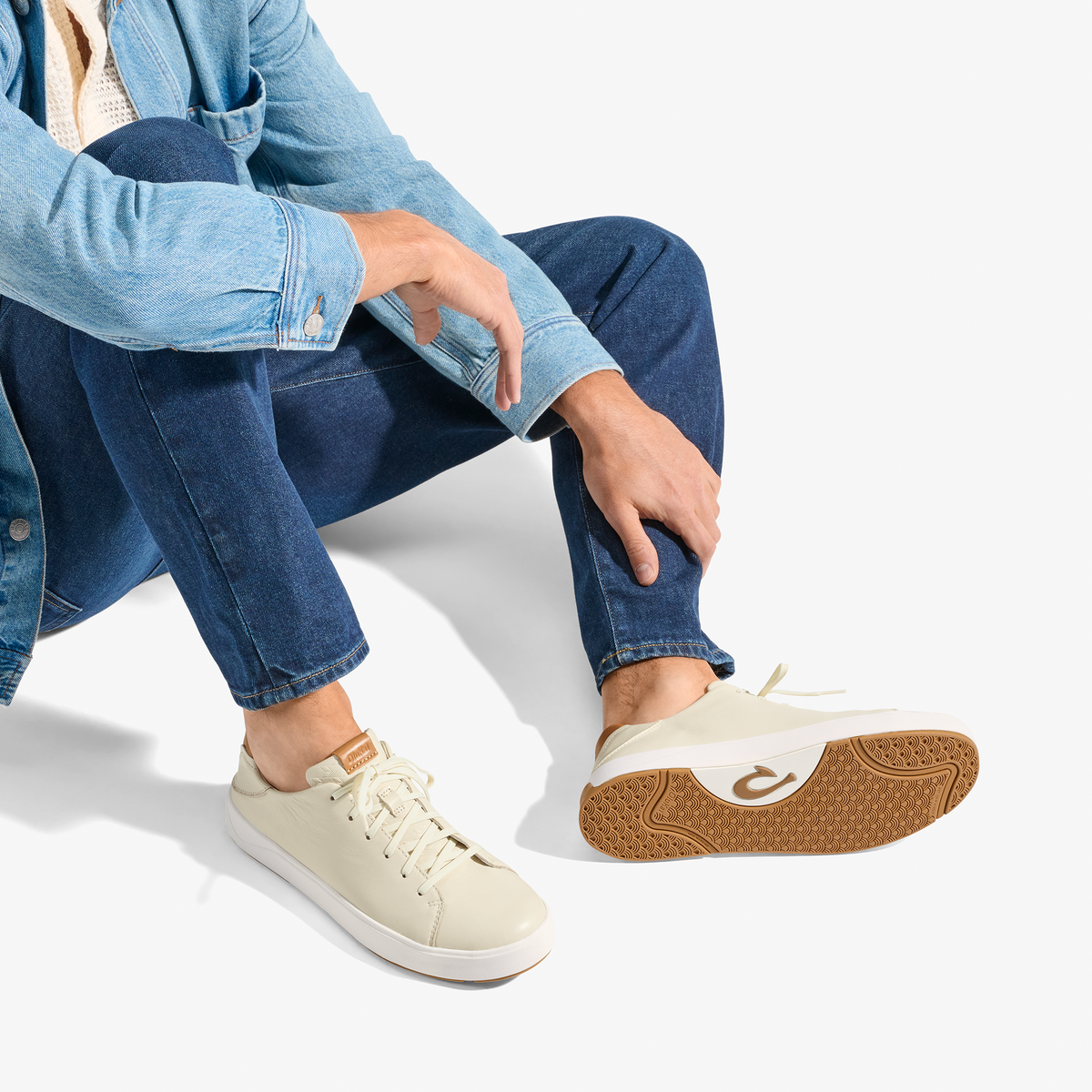 OluKai Lae‘ahi Lī ‘Ili Men's Leather Sneakers - Men