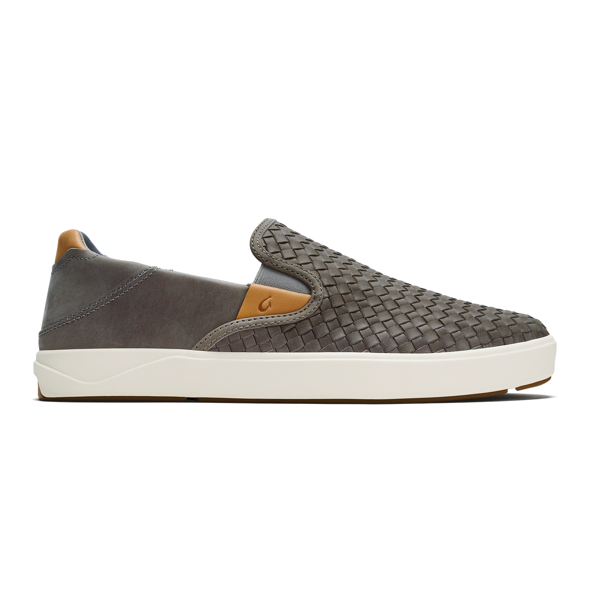 OluKai Lae‘ahi Lauhala Men's Leather Slip-On Sneakers - Men