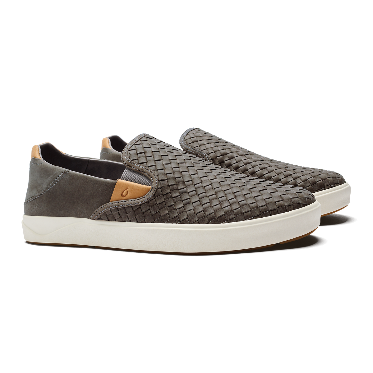 OluKai Lae‘ahi Lauhala Men's Leather Slip-On Sneakers - Men