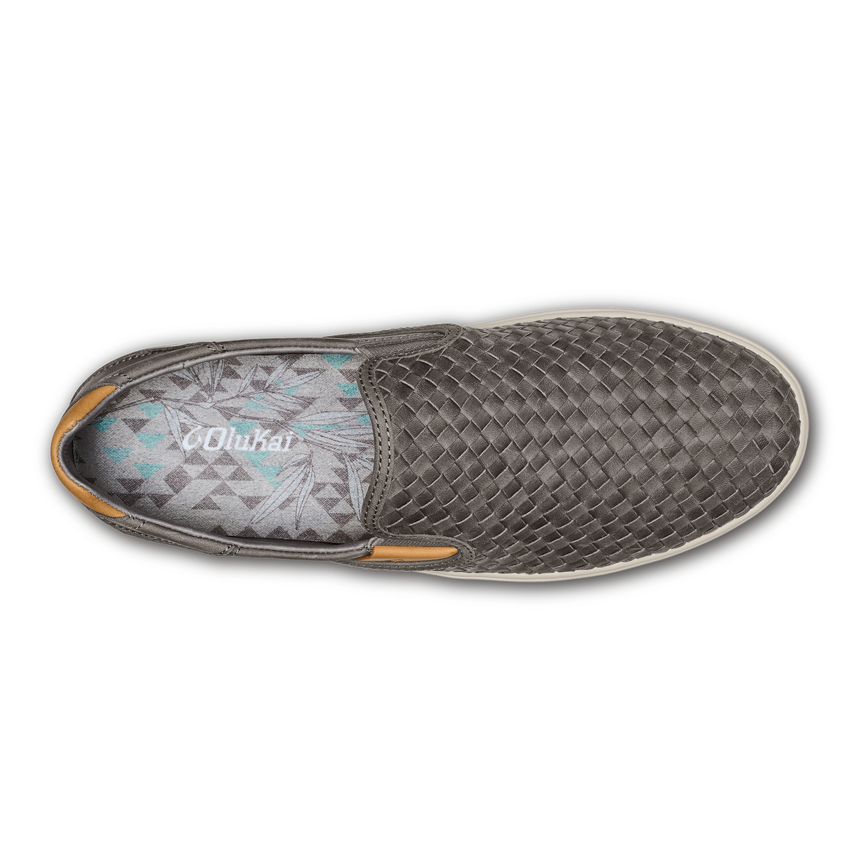 OluKai Lae‘ahi Lauhala Men's Leather Slip-On Sneakers - Men