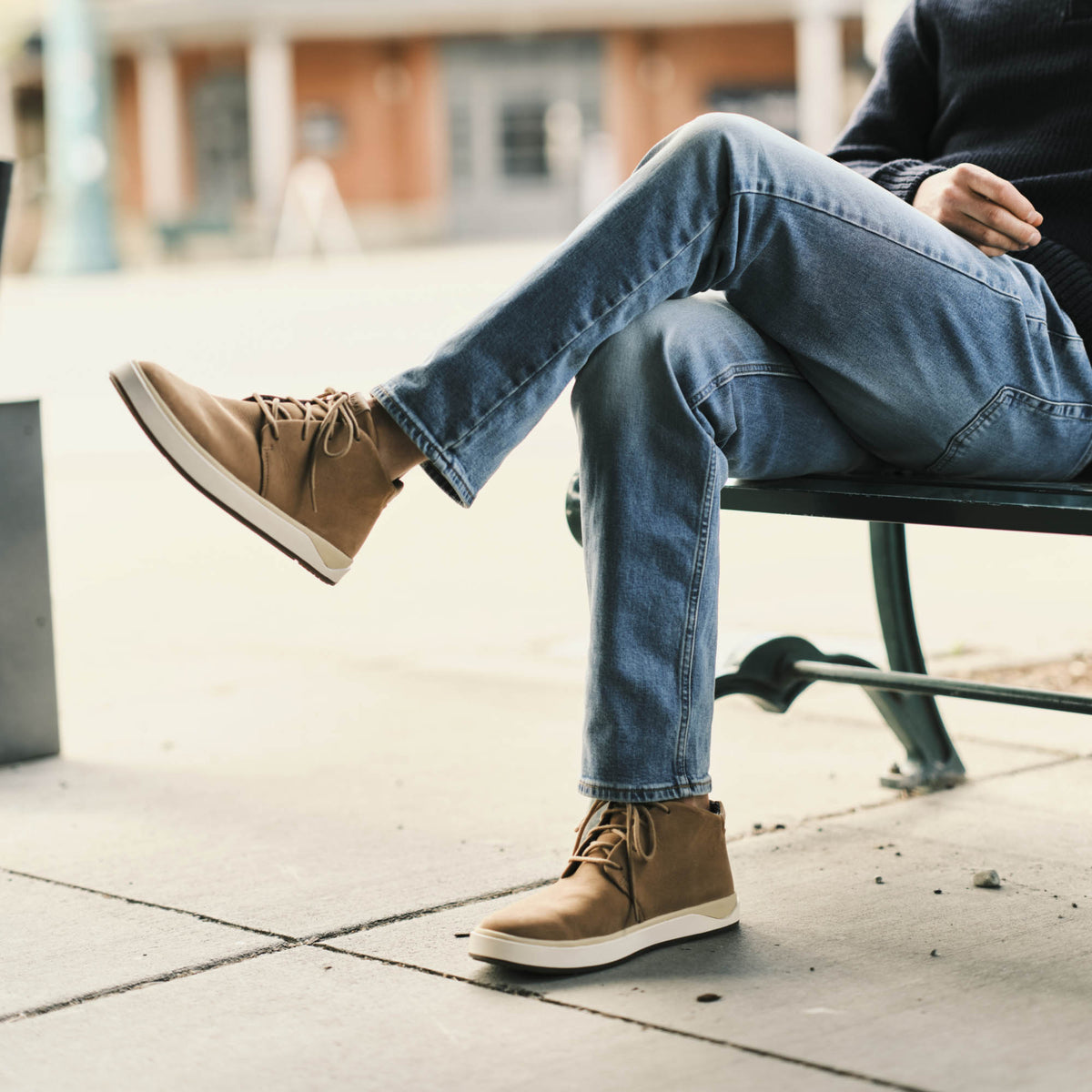 OluKai Papakū 'Ili Men’s Waterproof Leather Boots- Tan - Men
