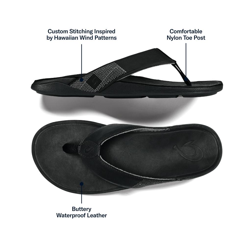 OluKai Tuahine Men's Waterproof Leather Beach Sandals - Men