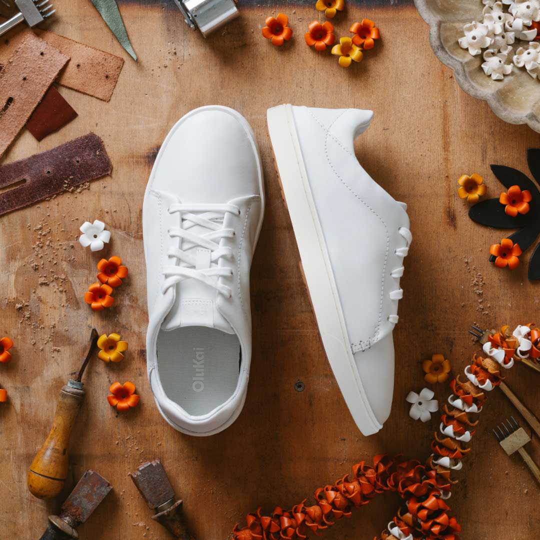 OluKai Pehuea Lī ‘Ili Women's Leather Sneakers - Women