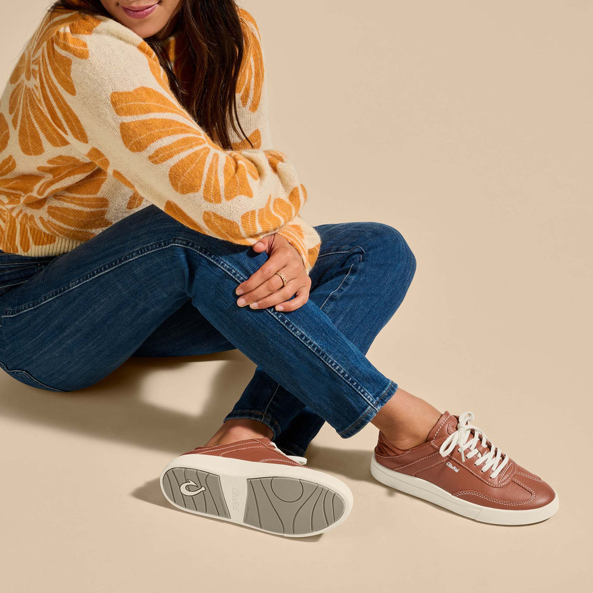 OluKai Hā‘upu Women’s Leather Sneakers - Women