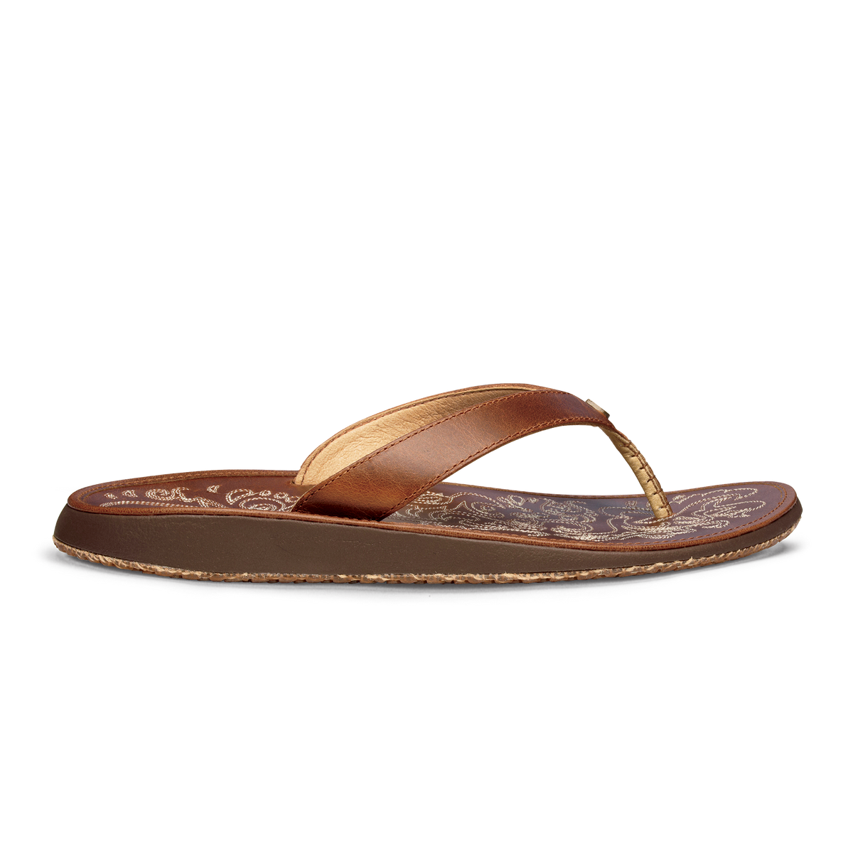 OluKai Paniolo Women’s Leather Beach Flip Flops - Women