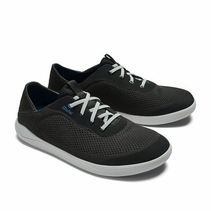 Moku Pae Men's Boat Shoes - Black / Blue Coral