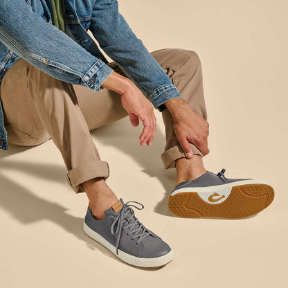 Lae‘ahi Lī ‘Ili Men's Leather Sneakers - Stone