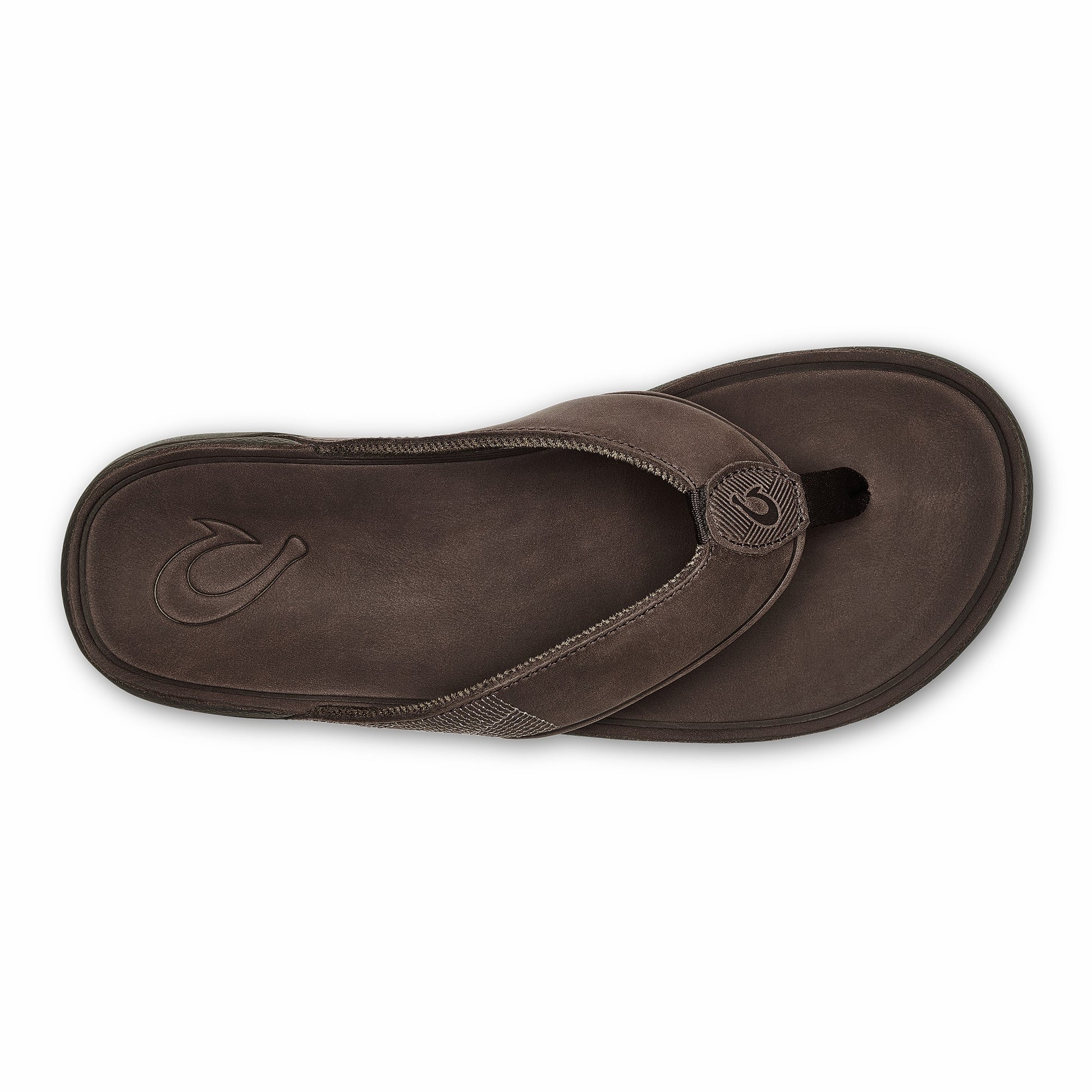 Tuahine Men's Waterproof Leather Beach Sandals - Dark Wood