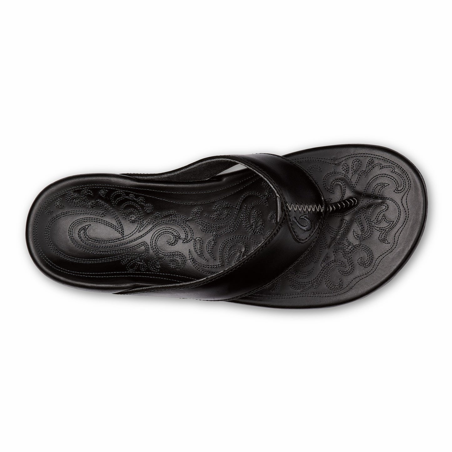Mekila Men's Full-Grain Leather Beach Sandals - Black