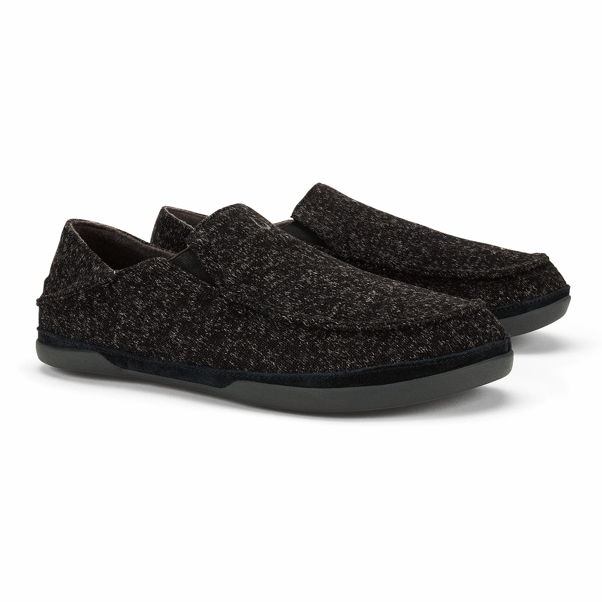 Moloā Hulu Wool Slippers - Black