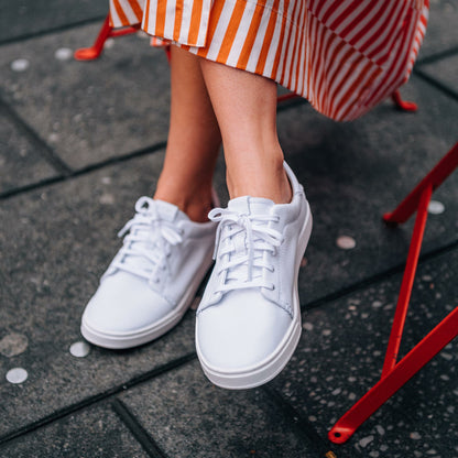 Pehuea Lī ‘Ili Women's Leather Sneakers - White