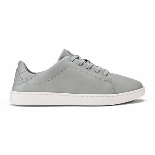 Pehuea Lī ‘Ili Women's Leather Sneakers - Ash