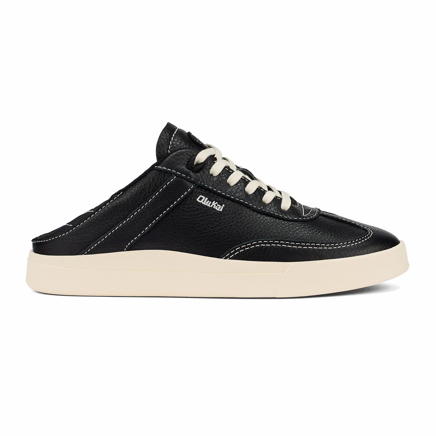 Hā‘upu Leather Sneakers - Onyx