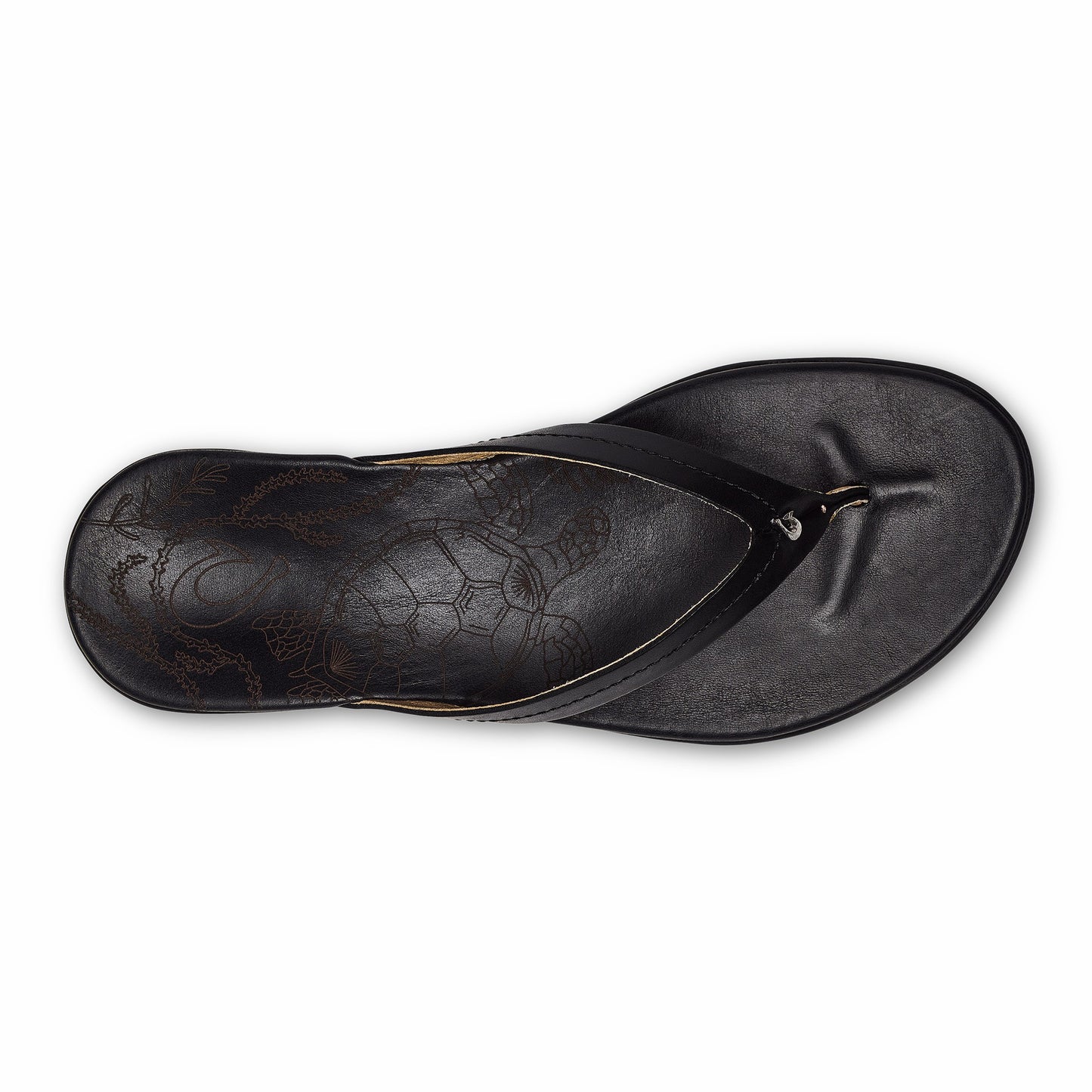 Honu Leather Beach Sandals - Black