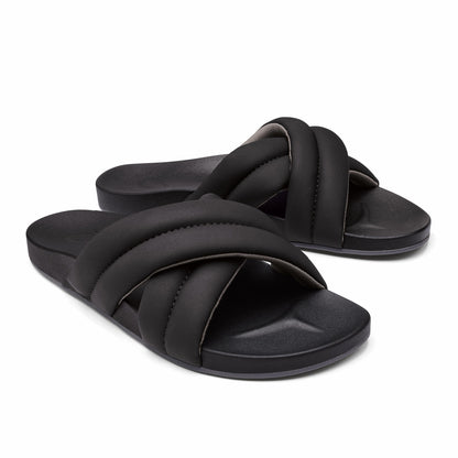 Hila Beach Slide Sandals - Black