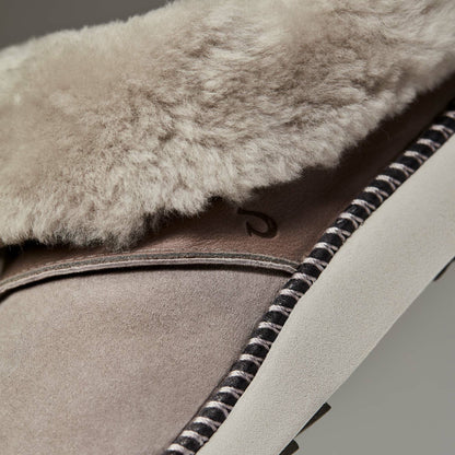 Ku‘i Fuzzy Slip-On Slippers - Fog