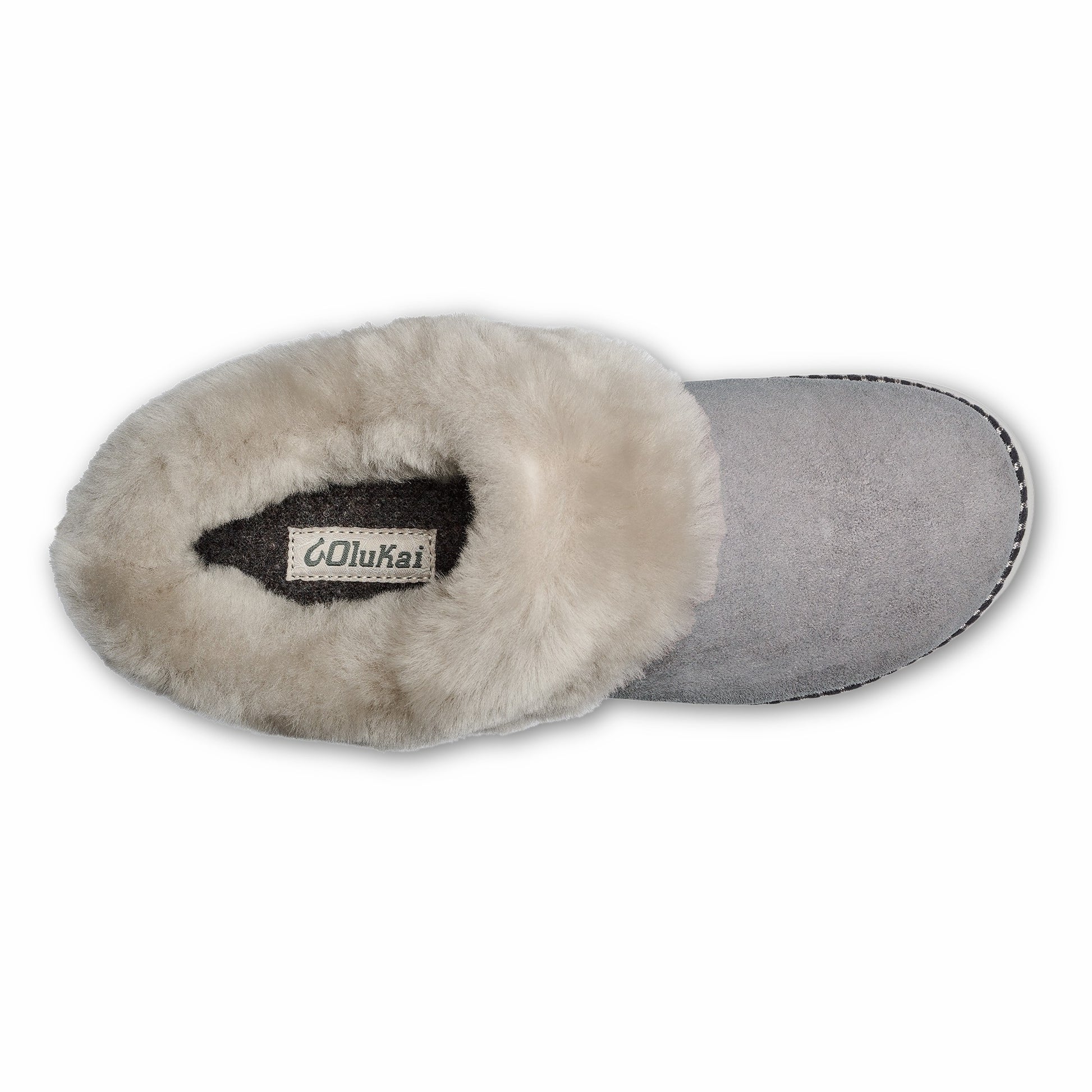 Ku‘i Fuzzy Slip-On Slippers - Fog