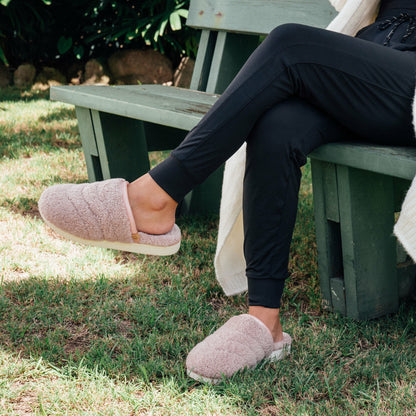 Pūpū Mua Shearling Mule Slipper - Pink Sea Salt