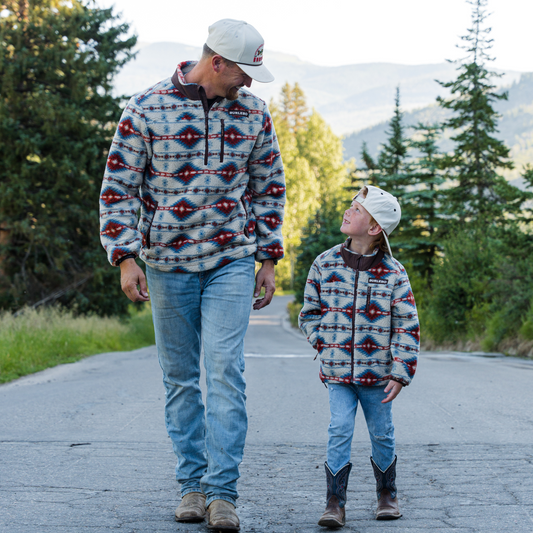 Father & Son Arizona Aztec Mountain Fleece Sherpa Bundle